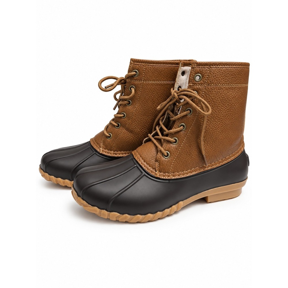 JBU By Jambu Maine Waterproof Duck Boots Mens 11M Brown Faux Fur Lined Utility